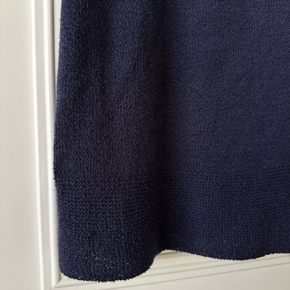 Free People Vintage Navy Floral Sweater Mini Dress, Size M - Picture 7 of 8